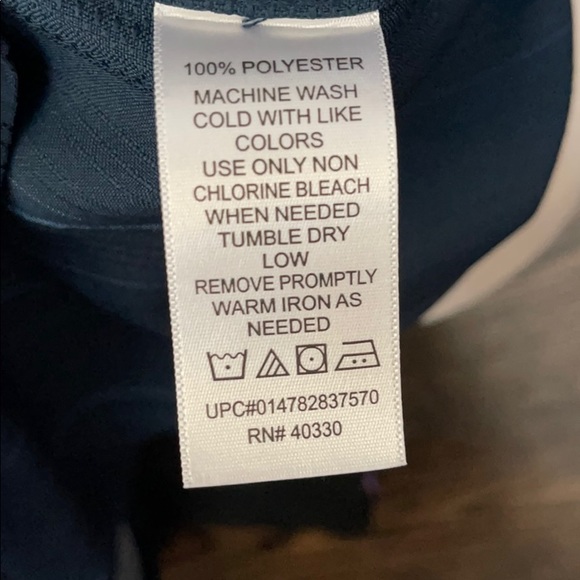 Haggar Button Down Patterned Shirt Short Sleeve - Picture 5 of 6